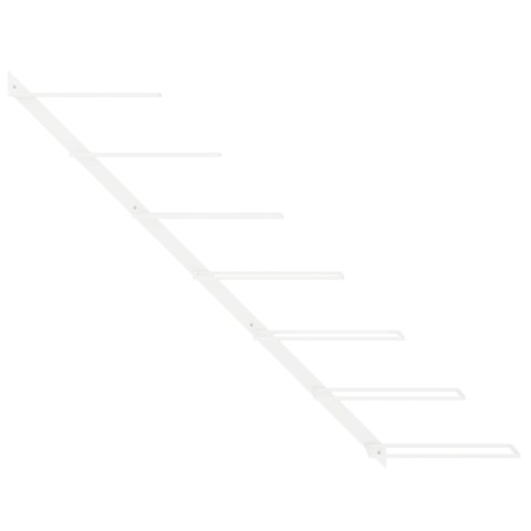 ŚCIENNY UCHWYT NA 7 BUTELEK WINA BIAŁY METALOWY