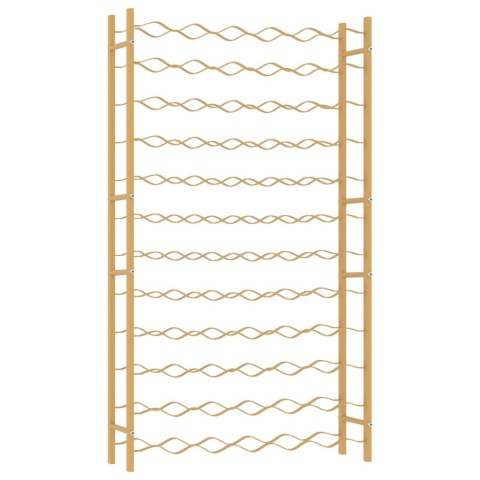 STOJAK NA 72 BUTELKI WINA ZŁOTY METALOWY