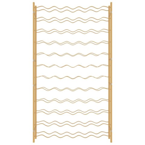 STOJAK NA 72 BUTELKI WINA ZŁOTY METALOWY