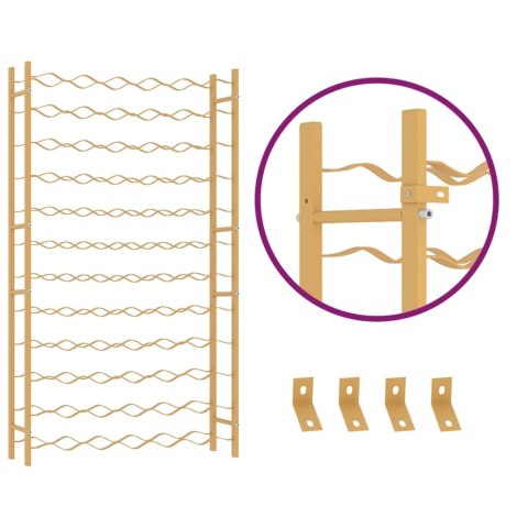 STOJAK NA 72 BUTELKI WINA ZŁOTY METALOWY