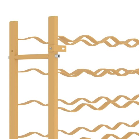 STOJAK NA 72 BUTELKI WINA ZŁOTY METALOWY