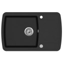 GRANITOWY ZLEWOZMYWAK JEDNOKOMOROWY CZARNY
