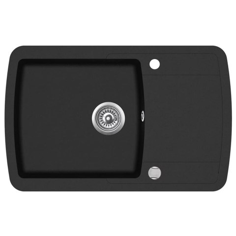 GRANITOWY ZLEWOZMYWAK JEDNOKOMOROWY CZARNY