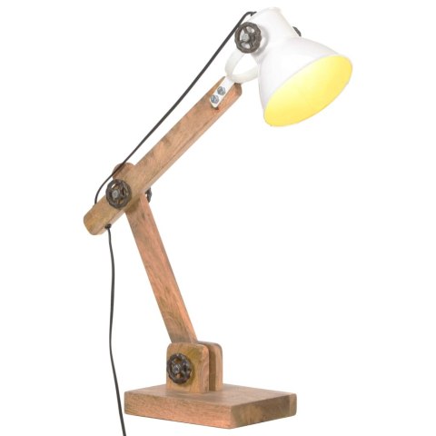 INDUSTRIALNA LAMPA STOŁOWA BIAŁA OKRĄGŁA 58X18X90CM E27