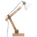 INDUSTRIALNA LAMPA STOŁOWA BIAŁA OKRĄGŁA 58X18X90CM E27