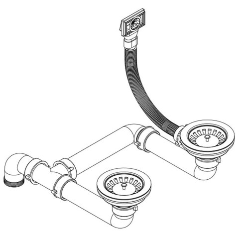 GRANITOWY ZLEWOZMYWAK DWUKOMOROWY SZARY