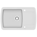 GRANITOWY ZLEWOZMYWAK JEDNOKOMOROWY BIAŁY