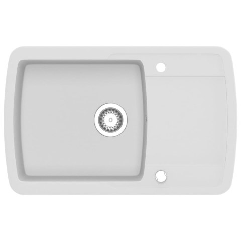GRANITOWY ZLEWOZMYWAK JEDNOKOMOROWY BIAŁY