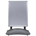 STOJAK NA PLAKAT A1 Z PODSTAWĄ NA WODĘ SZARY STOP ALUMINIUM