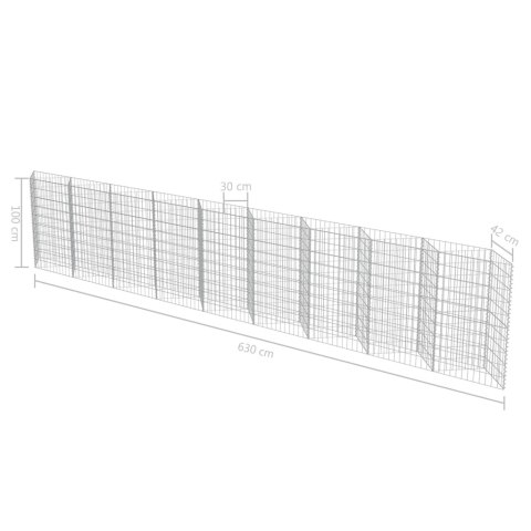 ŚCIANA GABIONOWA GABION 630X30X100CM