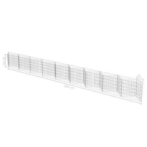 ŚCIANA GABIONOWA GABION 630X30X50CM