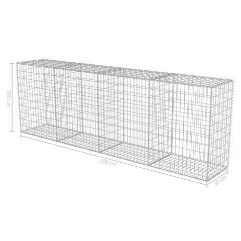 ŚCIANA GABIONOWA GABION Z POKRYWAMI 300X50X100CM