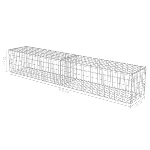 ŚCIANA GABIONOWA GABION Z POKRYWAMI 300X50X50CM