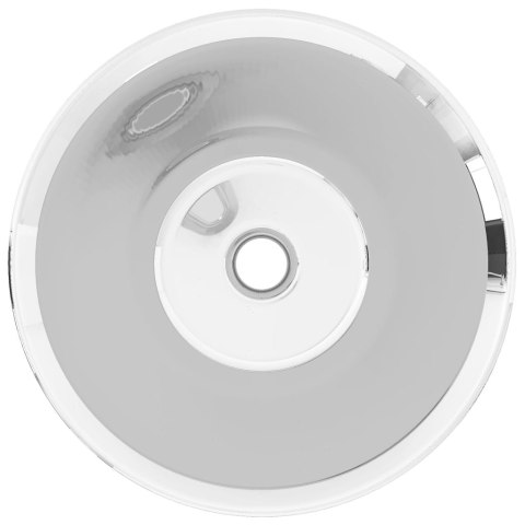 UMYWALKA 42X 14CM CERAMICZNA SREBRNA