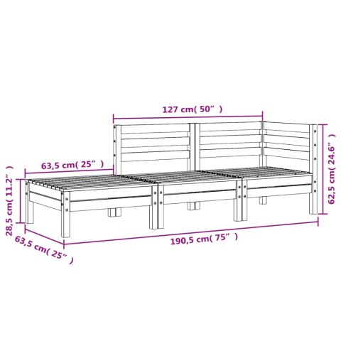 OGRODOWA SOFA 3-OSOBOWA LITE DREWNO DAGLEZJOWE