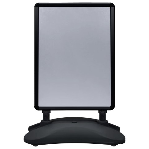 STOJAK NA PLAKAT A1 Z PODSTAWĄ NA WODĘ CZARNY STOP ALUMINIUM