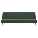 2-OSOBOWA KANAPA CIEMNOZIELONA TAPICEROWANA AKSAMITEM