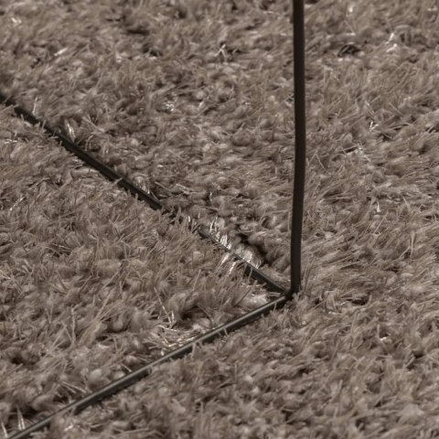 DYWAN ISTAN Z DŁUGIM RUNEM POŁYSKUJĄCY SZARY Ø 100CM