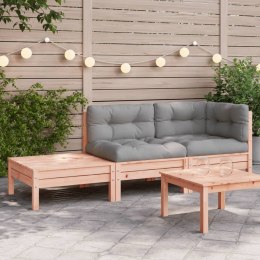 SOFA OGRODOWA Z PODUSZKAMI I PODNÓŻKIEM DREWNO DAGLEZJOWE