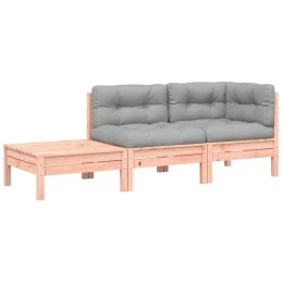 SOFA OGRODOWA Z PODUSZKAMI I PODNÓŻKIEM DREWNO DAGLEZJOWE