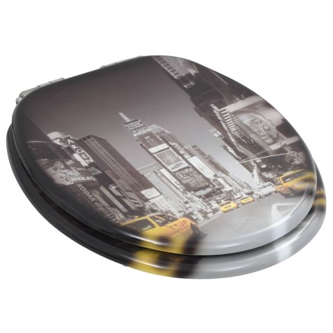 DESKA KLOZETOWA WOLNOOPADAJĄCA WZÓR NOWY JORK