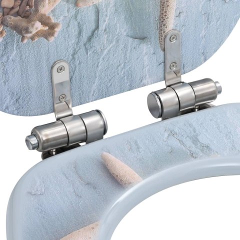 DESKA KLOZETOWA WOLNOOPADAJĄCA WZÓR W ROZGWIAZDY