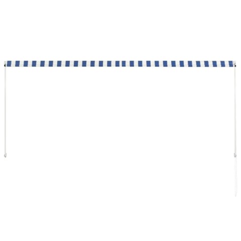 MARKIZA ZWIJANA 300X150CM BIAŁO-NIEBIESKA