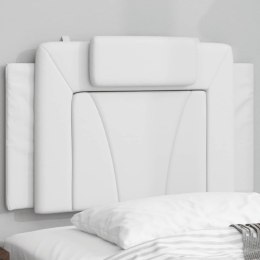 PODUSZKA NA WEZGŁOWIE BIAŁA 90CM SZTUCZNA SKÓRA