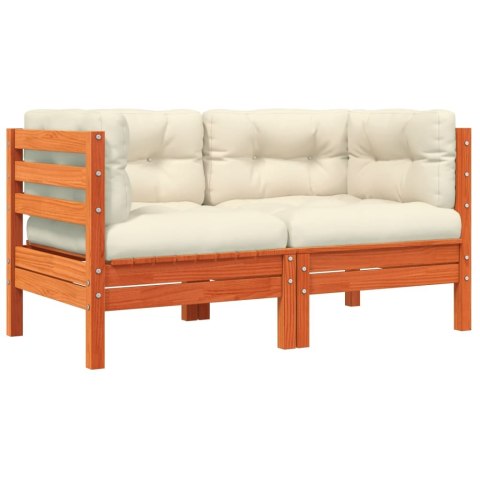 SOFA OGRODOWA Z PODUSZKAMI I PODNÓŻKIEM, 2-OSOBOWA