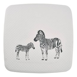 RIDDER MATA ŁAZIENKOWA ZEBRA 54X54CM BIAŁO-CZARNA