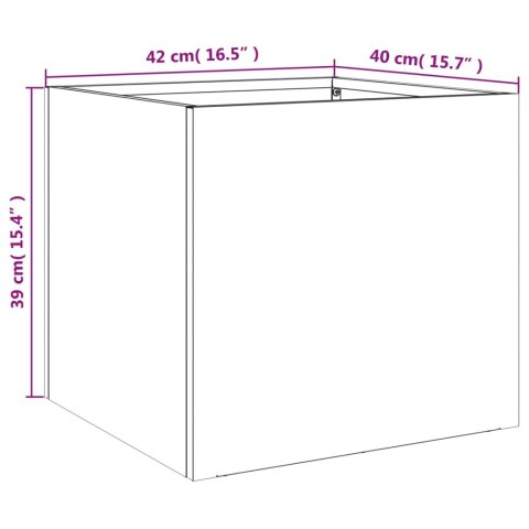 DONICA BIAŁA 42X40X39CM STAL WALCOWANA NA ZIMNO