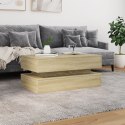 STOLIK KAWOWY Z OŚWIETLENIEM LED DĄB SONOMA 90X50X40CM