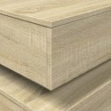STOLIK KAWOWY Z OŚWIETLENIEM LED DĄB SONOMA 90X50X40CM