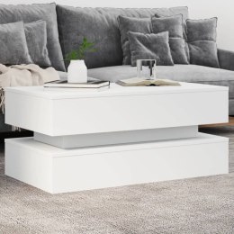 STOLIK KAWOWY Z OŚWIETLENIEM LED BIAŁY 90X50X40CM