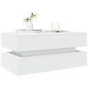 STOLIK KAWOWY Z OŚWIETLENIEM LED BIAŁY 90X50X40CM