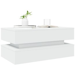 STOLIK KAWOWY Z OŚWIETLENIEM LED BIAŁY 90X50X40CM