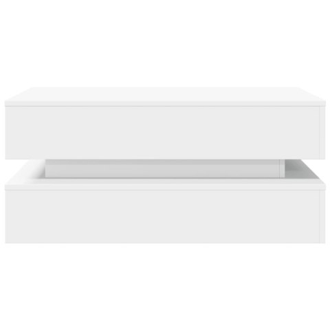 STOLIK KAWOWY Z OŚWIETLENIEM LED BIAŁY 90X50X40CM