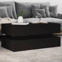 STOLIK KAWOWY Z OŚWIETLENIEM LED CZARNY 90X50X40CM