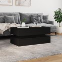 STOLIK KAWOWY Z OŚWIETLENIEM LED CZARNY 90X50X40CM