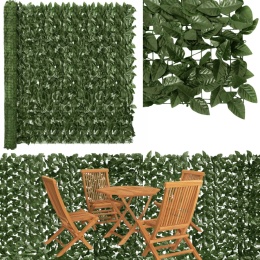 OSŁONA MATA BALKONOWA NA BALKON ZIELONE LIŚCIE 500X150CM