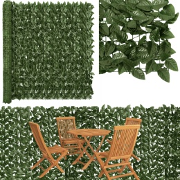 OSŁONA MATA BALKONOWA NA BALKON ZIELONE LIŚCIE 200X75CM