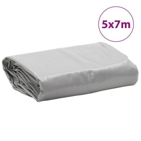 PLANDEKA SZARA 5X7M 600G/M²