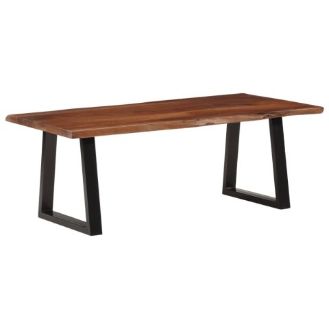 STOLIK KAWOWY MIODOWY BRĄZ 110X55X40CM LITE DREWNO AKACJOWE