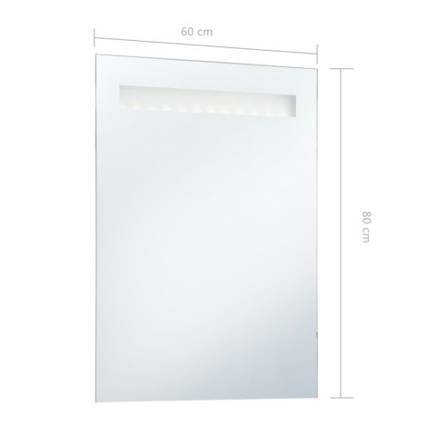 ŚCIENNE LUSTRO ŁAZIENKOWE Z LED 60X80CM