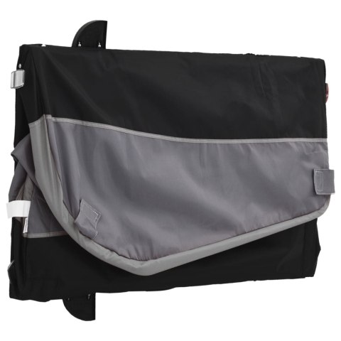 PRZYCZEPKA ROWEROWA CZARNO-SZARA 45KG ŻELAZO