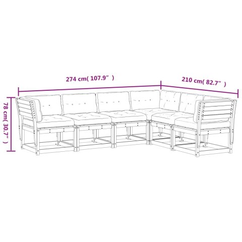 6-CZ. OGRODOWY ZESTAW WYPOCZYNKOWY Z PODUSZKAMI DAGLEZJOWY