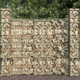 ZESTAW 2 SŁUPKI KOSZE GABIONOWE GABION 25X25X197CM