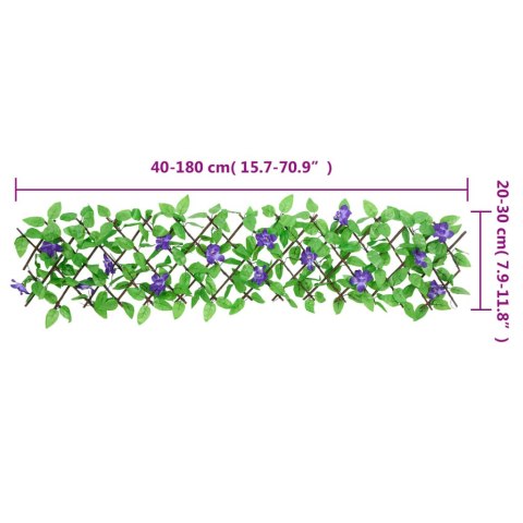 OSŁONA NA BALKON BLUSZCZ OZDOBA ROŚLINA SZTUCZNA KRATKA DEKORACJA 5 SZT ZIELONE