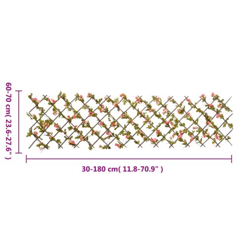 OSŁONA NA BALKON BLUSZCZ OZDOBA ROŚLINA SZTUCZNA KRATKA DEKORACJA 5 SZT RÓŻ