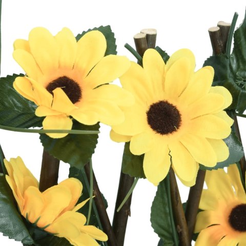 OSŁONA NA BALKON BLUSZCZ OZDOBA ROŚLINA SZTUCZNA KRATKA DEKORACJA 5 SZT ŻÓŁTE